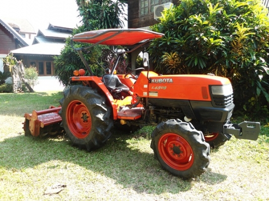 รถไถคูโบต้า รุ่น L4508 45แรง สภาพดี เครื่องแรง มีโรตารี่ตราช้าง รุ่น RX 180 มีดันหน้า มีทะเบียนพร้อมโอนครับ ราคา 375,000 บาท