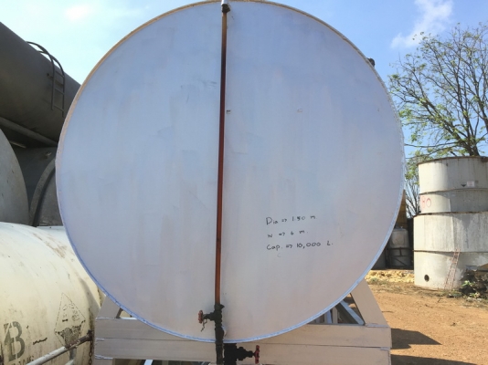 ขายถังน้ำมันเหล็ก 10,000 ลิตร พร้อมขา สภาพพร้อมใช้งาน