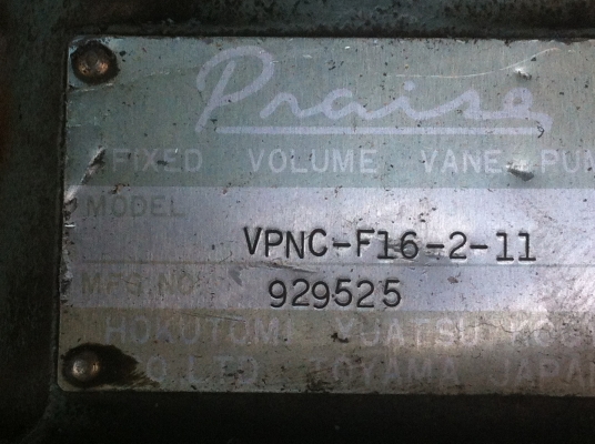 ปั้มไฮดรอลิคยี่ห้อ  PRAISEแบบ Fixed Volume Vane Pump