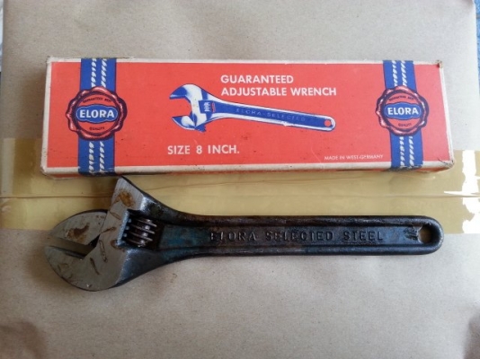 ประแจเลื่อน 8 นิ้ว ELORA made in WEST GERMANY