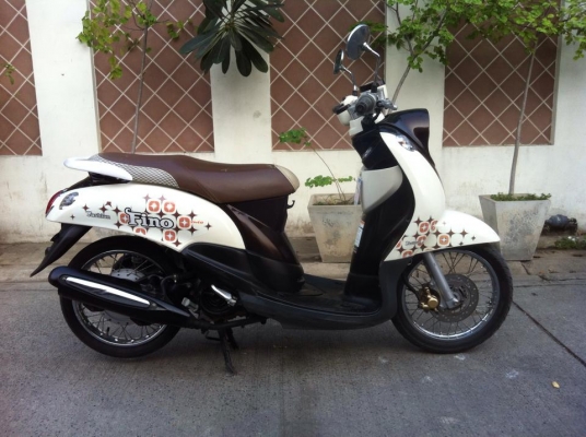 Yamaha Fino Fashion ขาว น้ำตาล สวย ใหม่ เดิมๆ