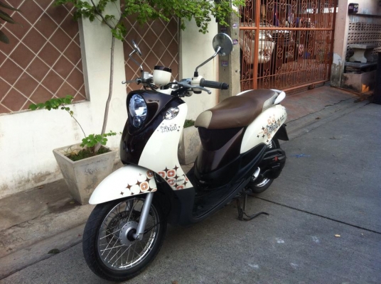 Yamaha Fino Fashion ขาว น้ำตาล สวย ใหม่ เดิมๆ