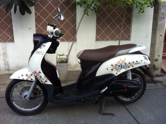 Yamaha Fino Fashion ขาว น้ำตาล สวย ใหม่ เดิมๆ
