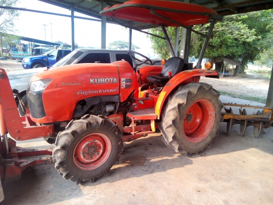 290000บาท Kubota L3608 +โลตารี่1.6ตร้าช้าง+ผาน6x22"+ดันหน้าตราช้าง