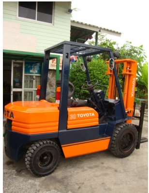 +++ขายโฟล์คลิฟท์  TOYOTA   5FD30  ขนาด 3  ตัน  เครื่องยนต์ดีเซล  เสา  3  เมตร  เกียร์ธรรมดา  งา 1,070  มม.  ยางลมครับ