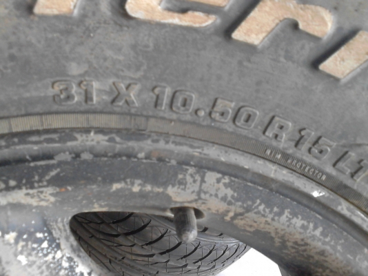 31X10.50R15 BF Goodrich AlLL Terrain T/A  MADE IN USA.  มี 1 ล้อ  ติดต่อ .TEL.081-427-3941