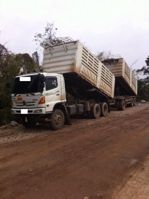 ขายรถสิบล้อ hino fm2P 380 แรง ปี 54 พ่วงแม่ลูก ดั้มสามมิตร รถสวยพร้อมใช้งาน