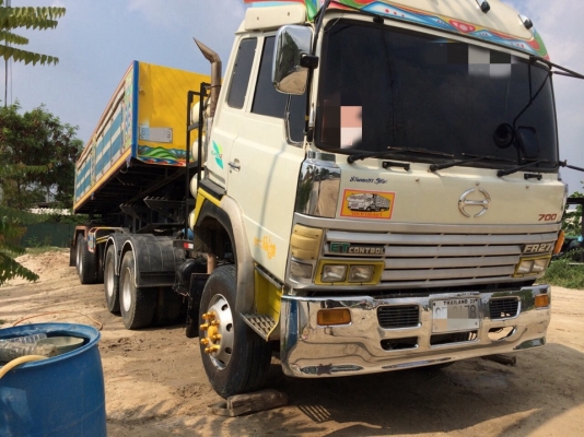 ขายสิบล้อหัวลากดั้มHINO FRเครื่องEP100ติดก๊าซNgv8ถัง