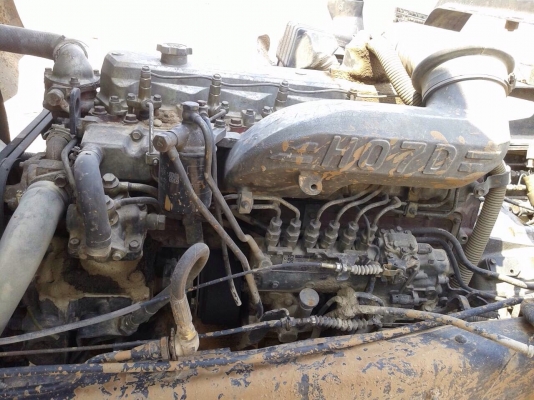 ขายรถบรรทุกสิบล้อดัมพ์ HINO 3H เครื่องเดิม HO7D-195 แรง เกียร์เดิม กระบะดัมพ์สามมิตร