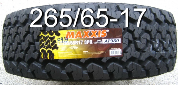 ราคาพิเศษสุดๆ ยาง maxxis AT980 size 265 65-17 ปี15