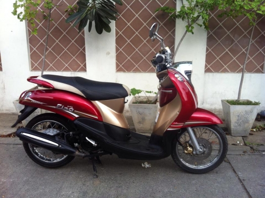 Yamaha Fino Classic แดง น้ำตาลทอง เรือนไมล์ทอง สวย
