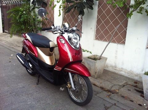 Yamaha Fino Classic แดง น้ำตาลทอง เรือนไมล์ทอง สวย