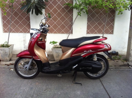 Yamaha Fino Classic แดง น้ำตาลทอง เรือนไมล์ทอง สวย