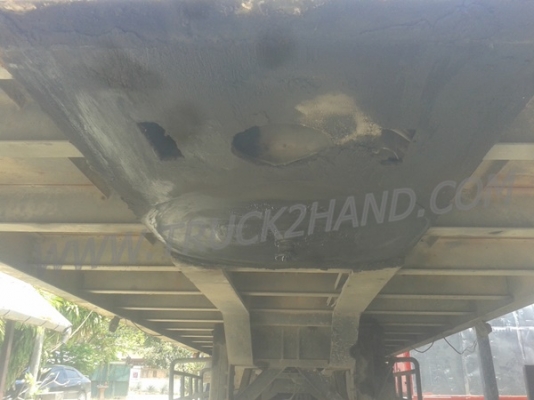 หางพ่วงพื้นเรียบ  ของอู่พนัส  ยาว 9.56  เมตร   กว้าง  2.50 เมตร