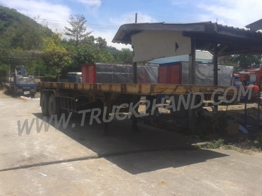 หางพ่วงพื้นเรียบ  ของอู่พนัส  ยาว 9.56  เมตร   กว้าง  2.50 เมตร