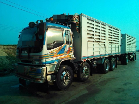 ขายรถสิบล้อ Isuzu DECA 270 คอกเกษตรดั้มเหล็กแม่ลูก ปี49รถสวยพร้อมใช้งาน