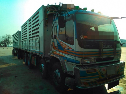 ขายรถสิบล้อ Isuzu DECA 270 คอกเกษตรดั้มเหล็กแม่ลูก ปี49รถสวยพร้อมใช้งาน