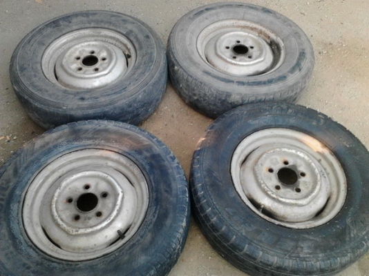 ล้อกะทะเหล็ก โตโยต้า 5 รู รุ่นใส่ฝาตบ  2,400.-