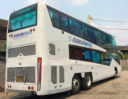 ขายรถบัสสองชั้น ทรงโรโบค็อบ สีขาวทั้งคัน สภาพดีมาก (ทำงานได้ทันที)