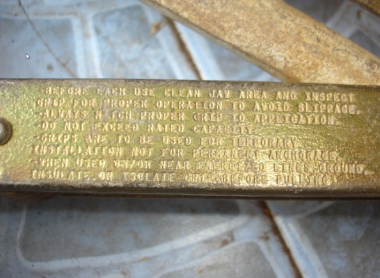 ขายตัวจับสลิง USA. 1628-30mm. max load 20ตัน