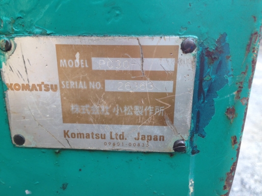 รถขุด KOMATSU PC30-7 Serial NO.26363 แทรคยาง รถขุด KOMATSU PC30-7 Serial NO.26363 แทรคยาง