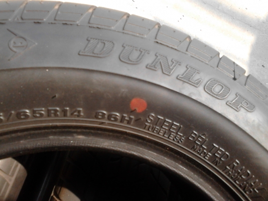 185/65R14 DUNLOP  SP SPORT 490  ชุด 4 เส้น ปี 2013  TEL.081-427-3941
