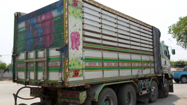 ขายรถบรรทุก 24 ล้อพ่วงแม่ลูกดัมพ์คอกเกษตร ISUZU DECA 360 แรงม้าปี 2554 ลูกพ่วง 3 คาน ราคา 2750000