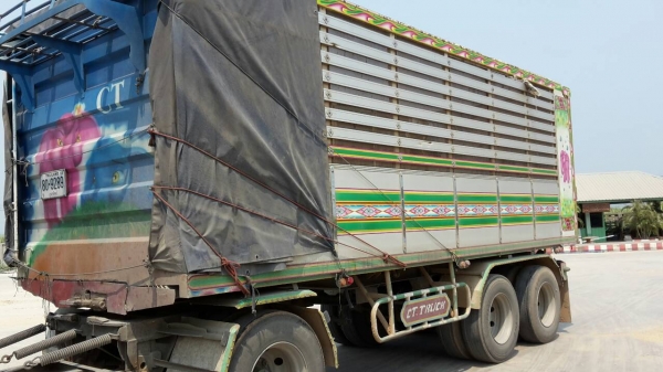 ขายรถบรรทุก 24 ล้อพ่วงแม่ลูกดัมพ์คอกเกษตร ISUZU DECA 360 แรงม้าปี 2554 ลูกพ่วง 3 คาน ราคา 2750000