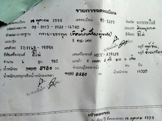 ขายรถ HINO FD176 ปี36 เครื่อง HO7C เครื่องดี  ยาว 6 เมตร เอกสารพร้อมโอน