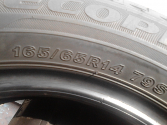 165/65R14 BRIDGESTONE ECOPIA EP150 ปี 2013 มี 2 เส้น  TEL.081-427-3941