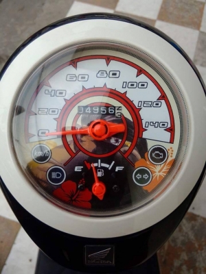 รุ่นใหม่ล่าสุด All New Honda Scoopy i ปี 2557 สีน้ำเงิน ขาว ลาย Monkey DO รถอย่างสวย ประหยัดน้ำมัน