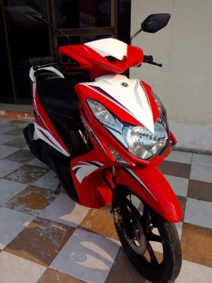Yamaha Mio 125 i MX (ล้อแม็กซ์แท้)ตัวท๊อป สีแดงขาว รถสวยเท่ห์มากมาย