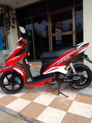 Yamaha Mio 125 i MX (ล้อแม็กซ์แท้)ตัวท๊อป สีแดงขาว รถสวยเท่ห์มากมาย