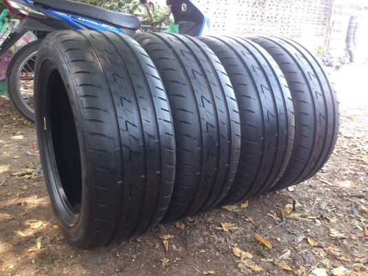 ขายยาง 225/55R17 Bridgestone Ecopia EP200 ยางสัปดาห์ที่49ปี13 ดอกยางเต็มนิ่มลึกสดเท่ากันไม่แตกลายไม่ร้าวไม่กินข้าง (สถาพ95\%) สวยๆ จำนวน 1 ชุด