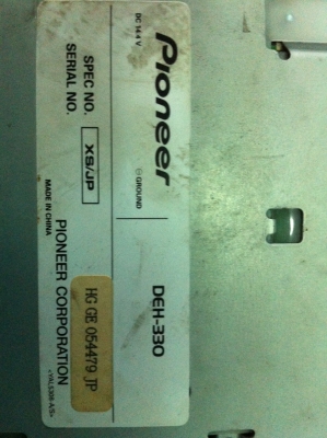 Pioneer DEH330 MP3 CD AUX ปรีเอ้า 1 มือ2 ญี่ปุ่น