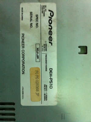 Pioneer DEH-P510 MP3 CD AUX ปรีเอ้า1 คุมกล่องCD มือ2 ญี่ปุ่น