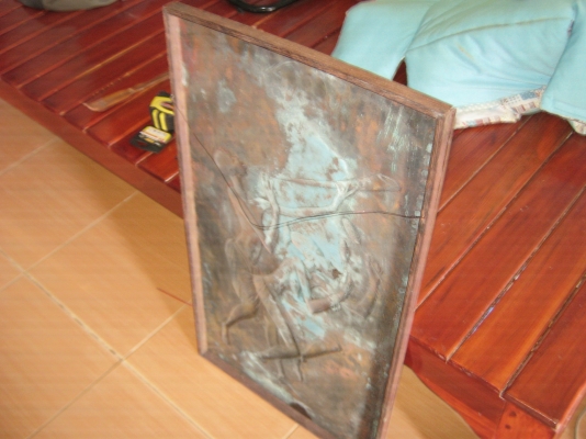 ภาพงานศิลแผ่นโลหะปั๊มนูนสูง