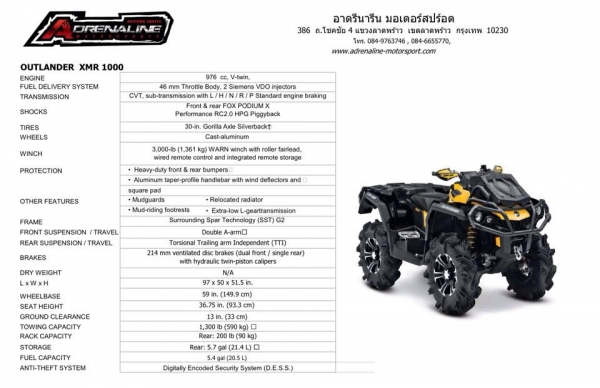 ขาย Can-am ATV-UTV ปี 2015