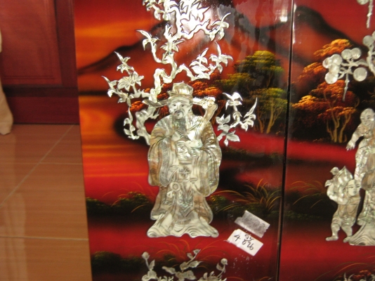 ภาพงานศิลภาพฝังมุก 4 ชิ้น