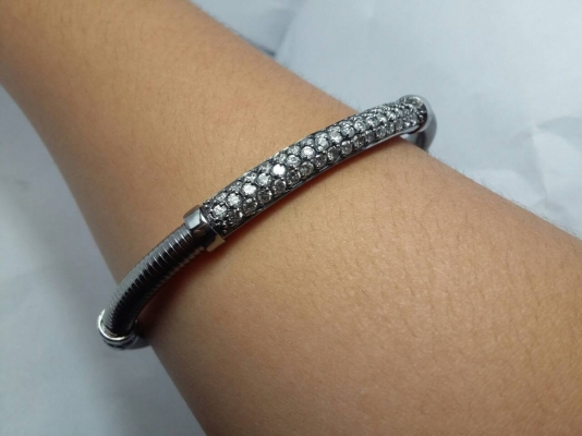 ข้อมือเงิน 925 โช๊คสปริง ข้อมือเงิน 925 โช๊คสปริง