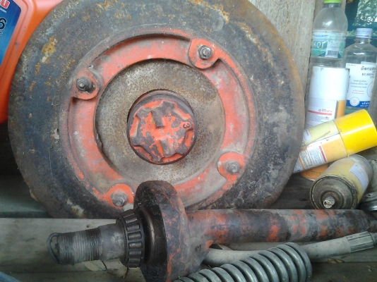 ขายตามสภาพพาน4LCSใบ22นิ้วตามสภาพติดรถไถคูโบต้า34แรง