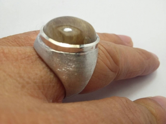 แหวนชายเงิน 925 พลอยไหมทอง แหวนชายเงิน 925 พลอยไหมทอง