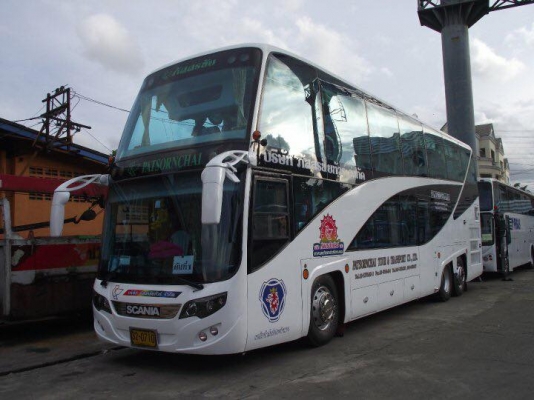 ขายรถบัสสองชั้น ยี่ห้อ Scania ทรงใบไม้