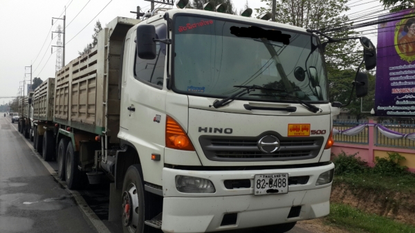 ขายด่วนHINOปี53 MEGA344พ่วงที่2แม่ลูกๆ3เพลาสภาพพร้อมใช้สุดๆโทร0843923995