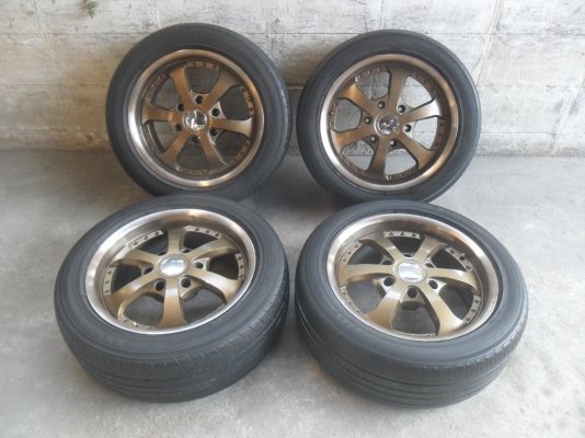 ล้อแม็ก 17นิ้ว 6รู พร้อมยาง สวยๆ 4 ล้อ ราคา 6500 บาท