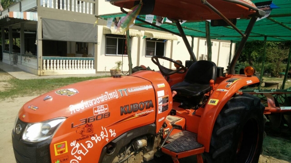 คูโบต้าL3608รุ่น2เพลาบากพร้อมโรตารีและผานพร้อมเล่มทะเบียน255000