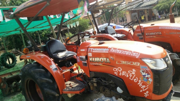 คูโบต้าL3608รุ่น2เพลาบากพร้อมโรตารีและผานพร้อมเล่มทะเบียน255000