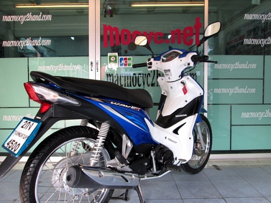 wave 110 i  สีนํ้าเงิน ขาว  สต๊าทเท้า รถดือน ธันวาคม ปี 56 ไมล์ 8 พันโล  แถม 2 รายการ 26900