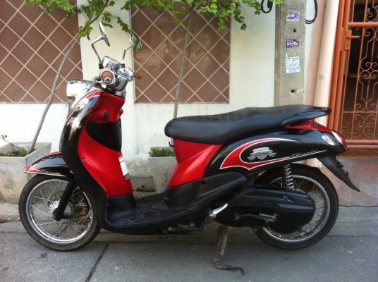Yamaha Fino Classic ชุดหน้าโครมเมี่ยม แดง ดำ สวย เดิมๆ