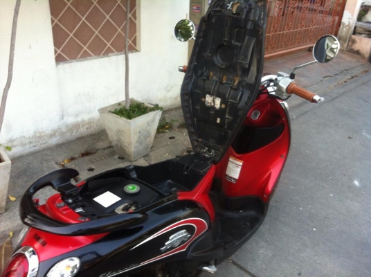 Yamaha Fino Classic ชุดหน้าโครมเมี่ยม แดง ดำ สวย เดิมๆ